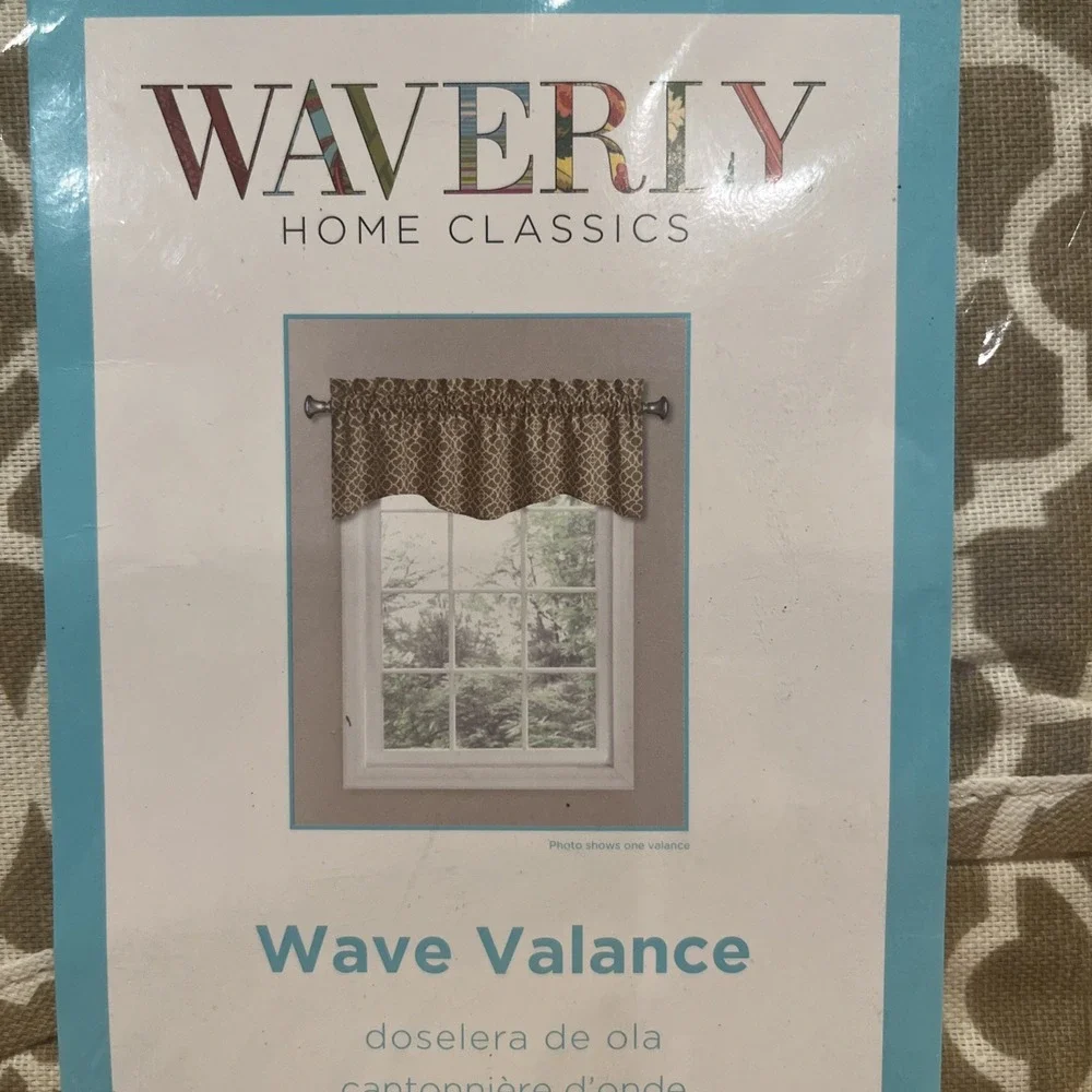 Waverly One‎ Lovely Lattice Valance Cafe Brown 50